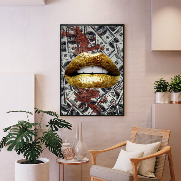 Gold Lips Money Blood - Kimy Design