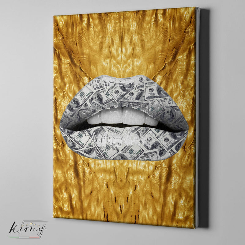 Money Lips Gold Wave - Kimy Design