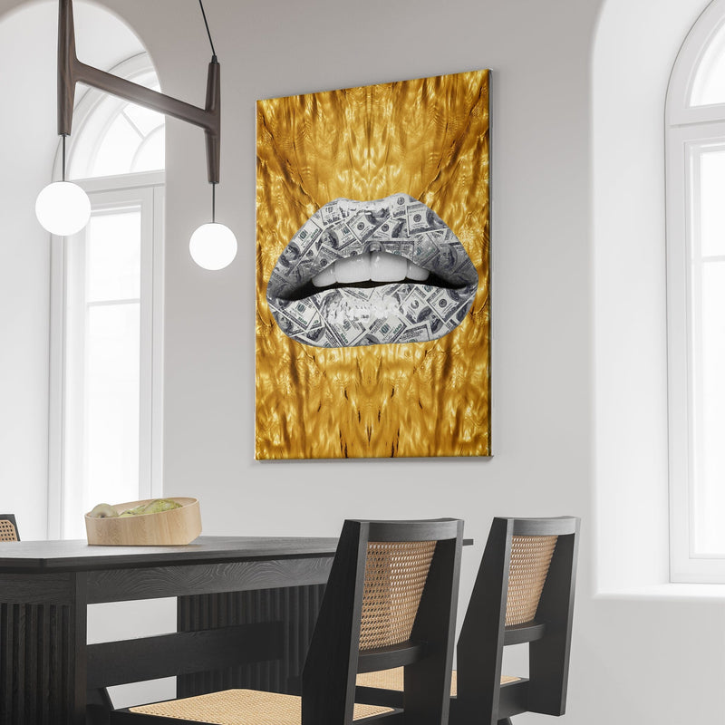 Money Lips Gold Wave - Kimy Design