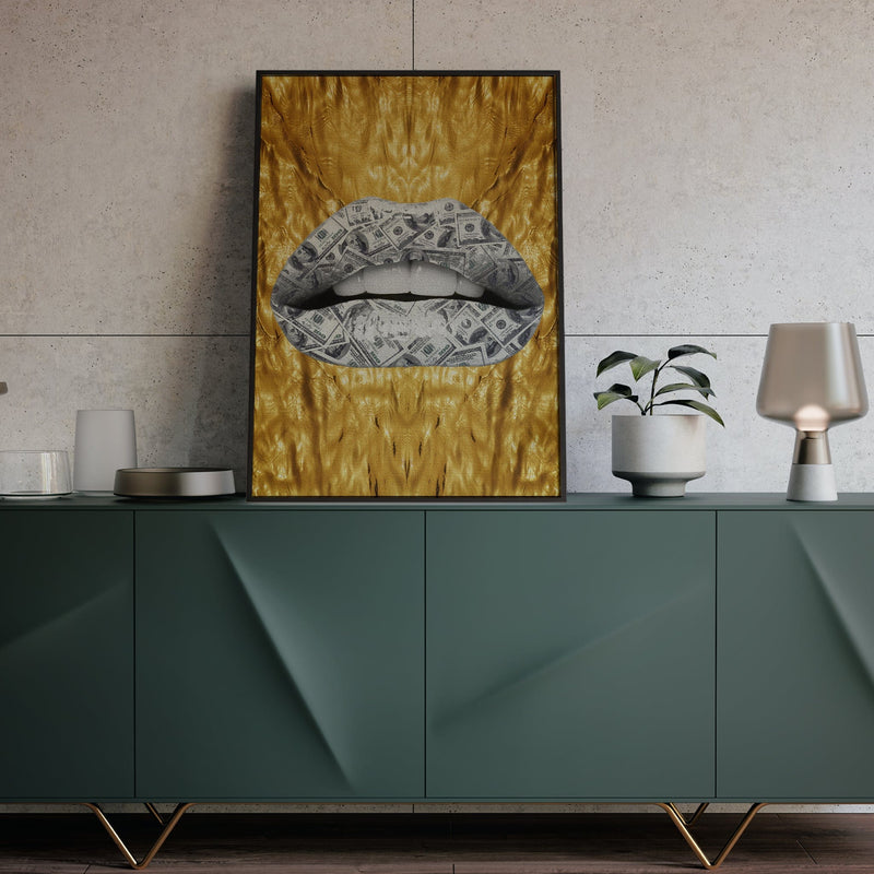 Money Lips Gold Wave - Kimy Design